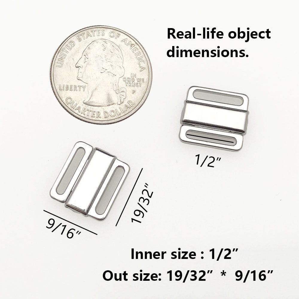 12 MM Metal Front Closure For Bra - MS342