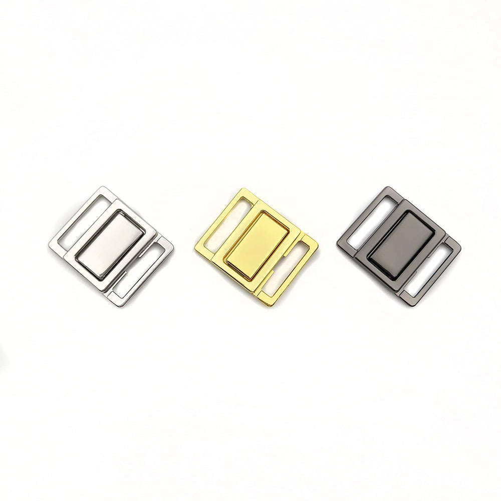 15MM Metal Square Front/Back Closure for bras - MS1349