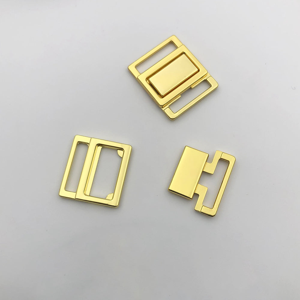 15MM Metal Square Front/Back Closure for bras - MS1349