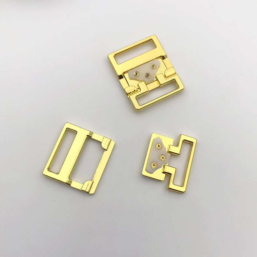 15MM Metal Square Front/Back Closure for bras - MS1349