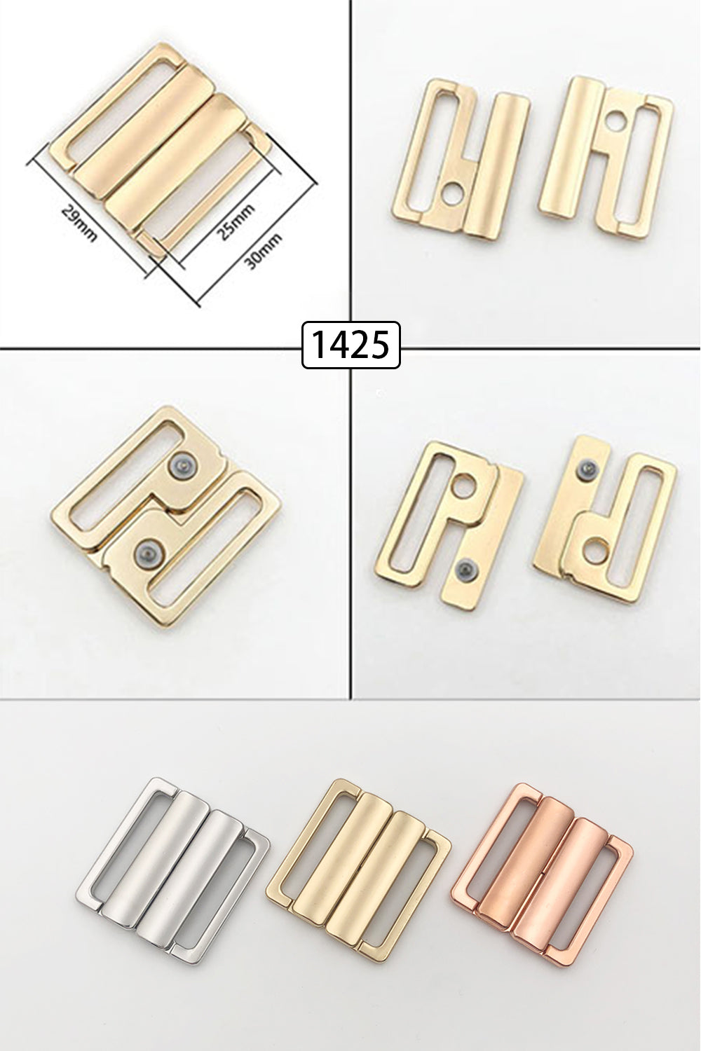 Alloy Back Clasps for Bras