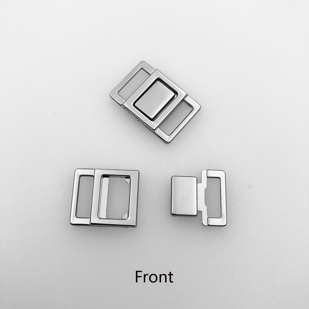 10MM Metal Square Front/Back Closure for bras - MS1448