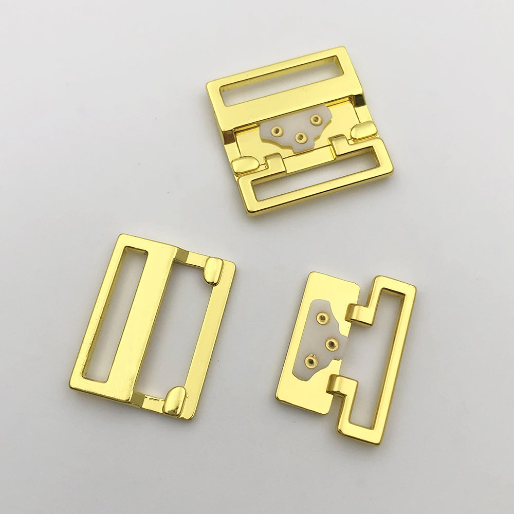 20MM Metal Square Front/Back Closure for bras - MS1564