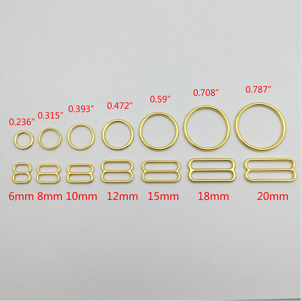 200 PCS Bra Rings And Sliders Various Sizes Available