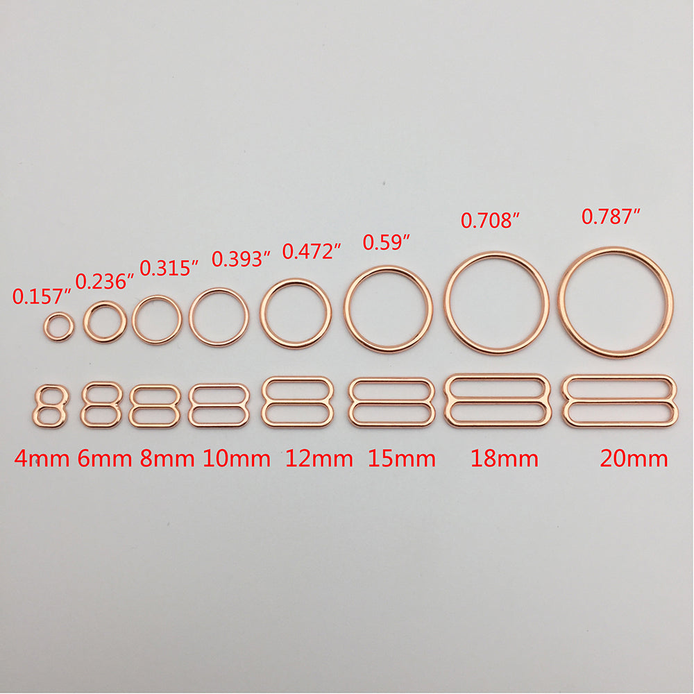 200 PCS Bra Rings And Sliders Various Sizes Available