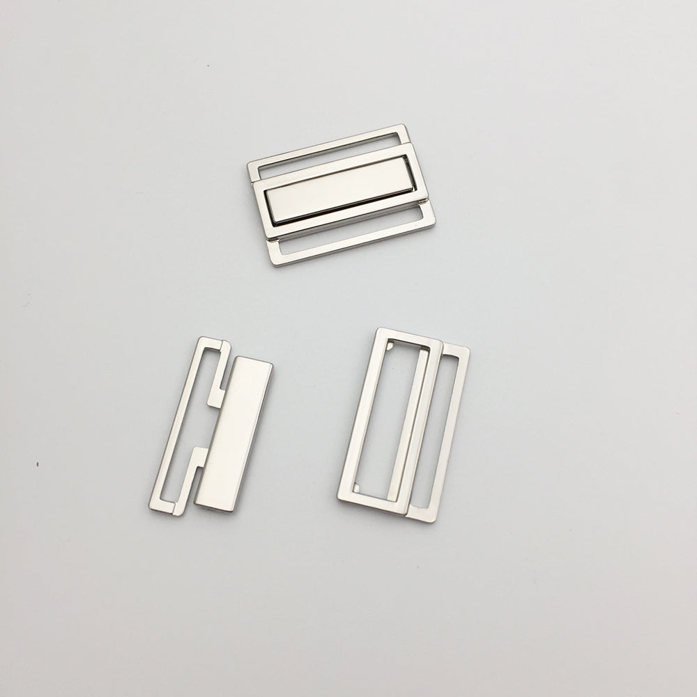 30MM Metal Square Front/Back Closure for bras - MS1683