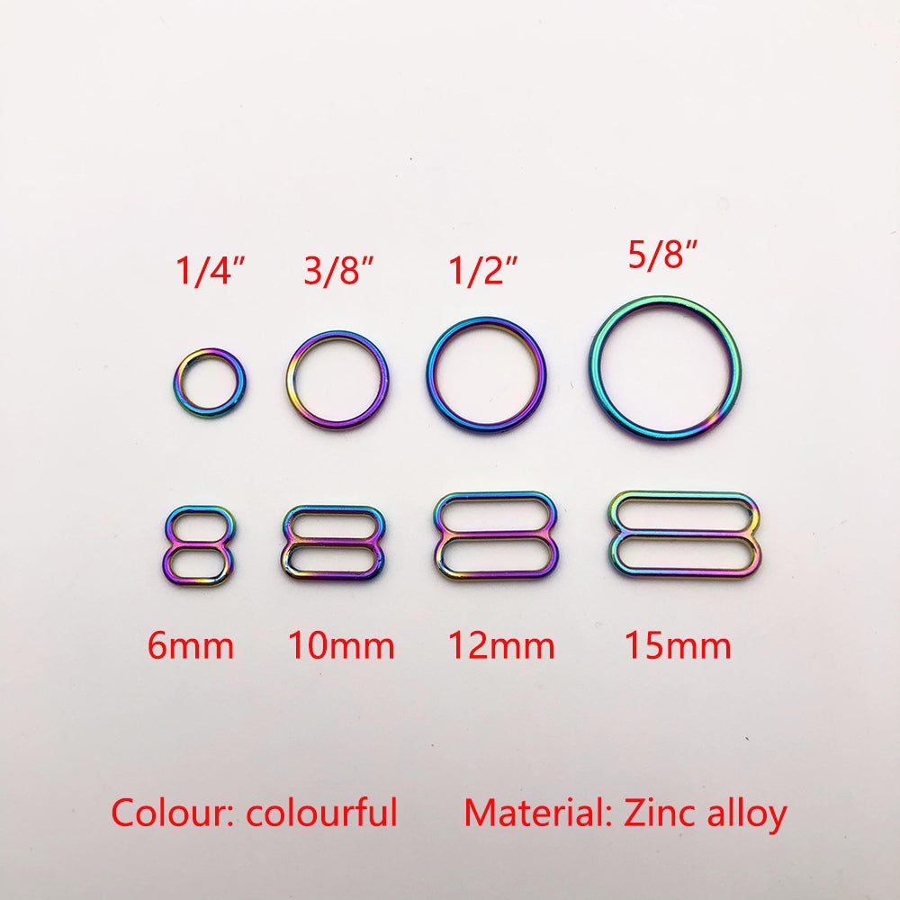 200 PCS Bra Rings And Sliders Various Sizes Available