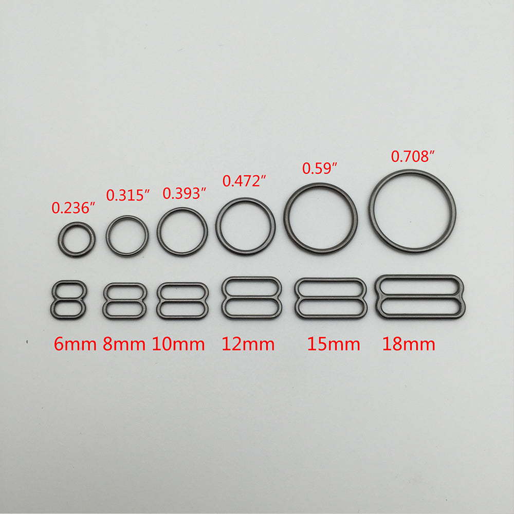 200 PCS Bra Rings And Sliders Various Sizes Available