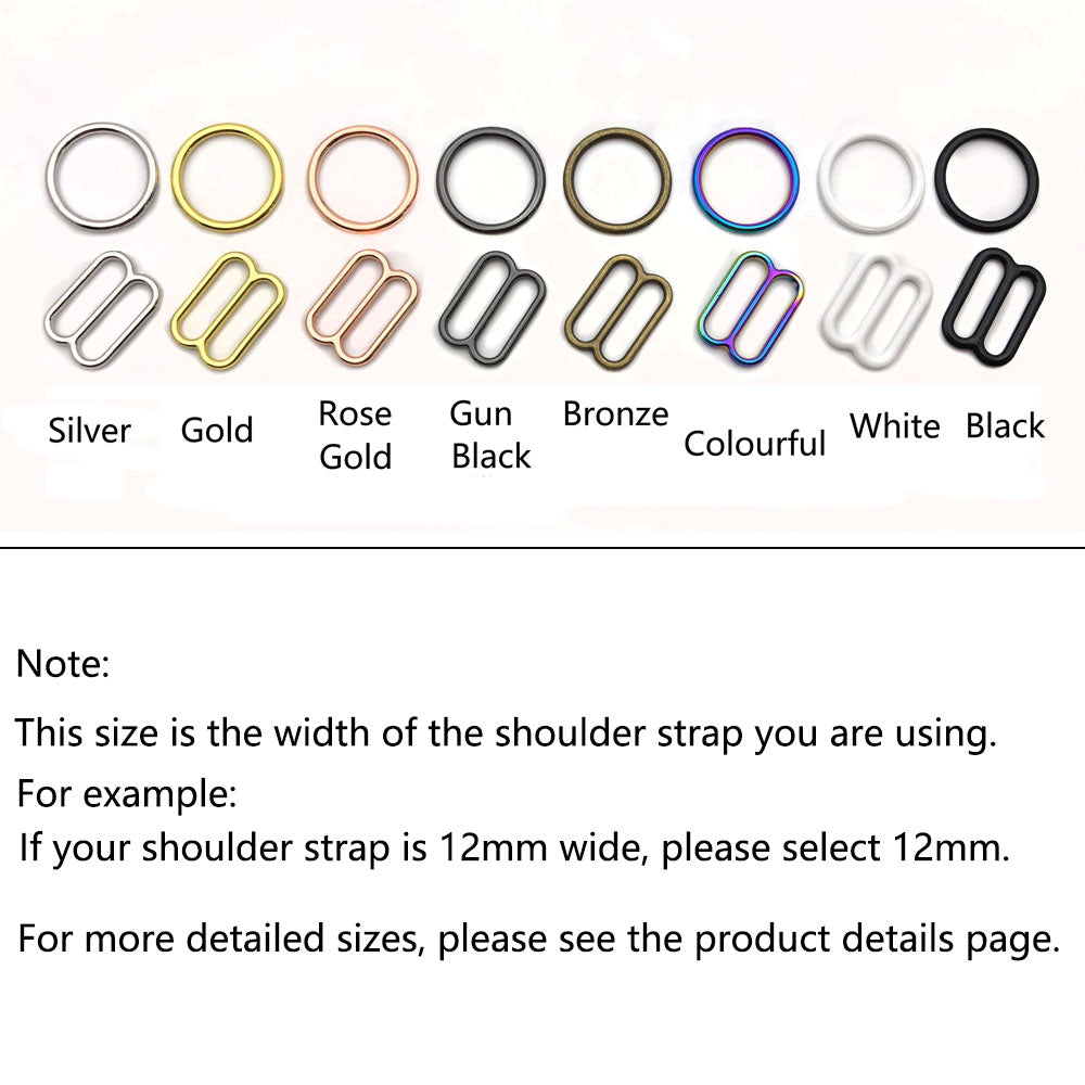 200 PCS Bra Rings And Sliders Various Sizes Available